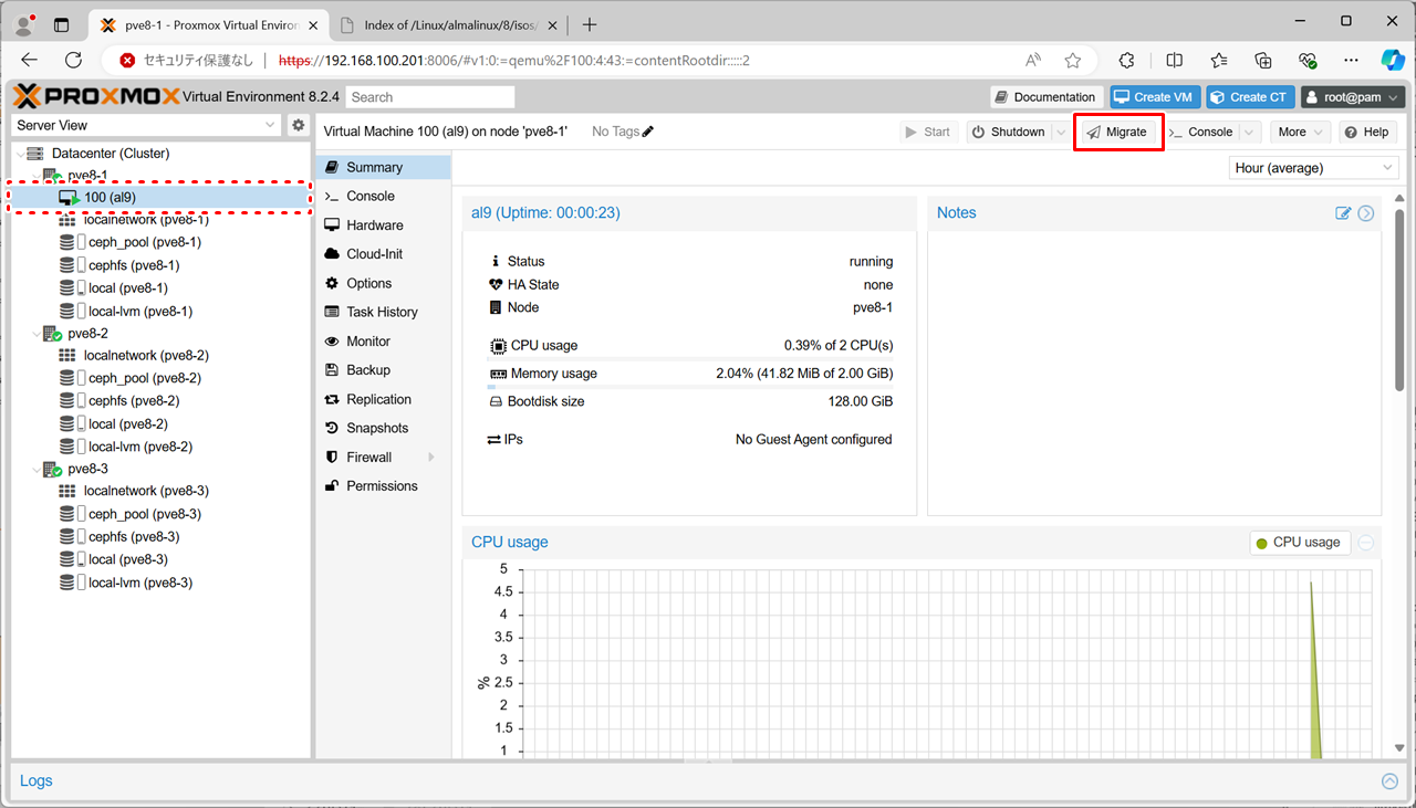 マイグレーション完了