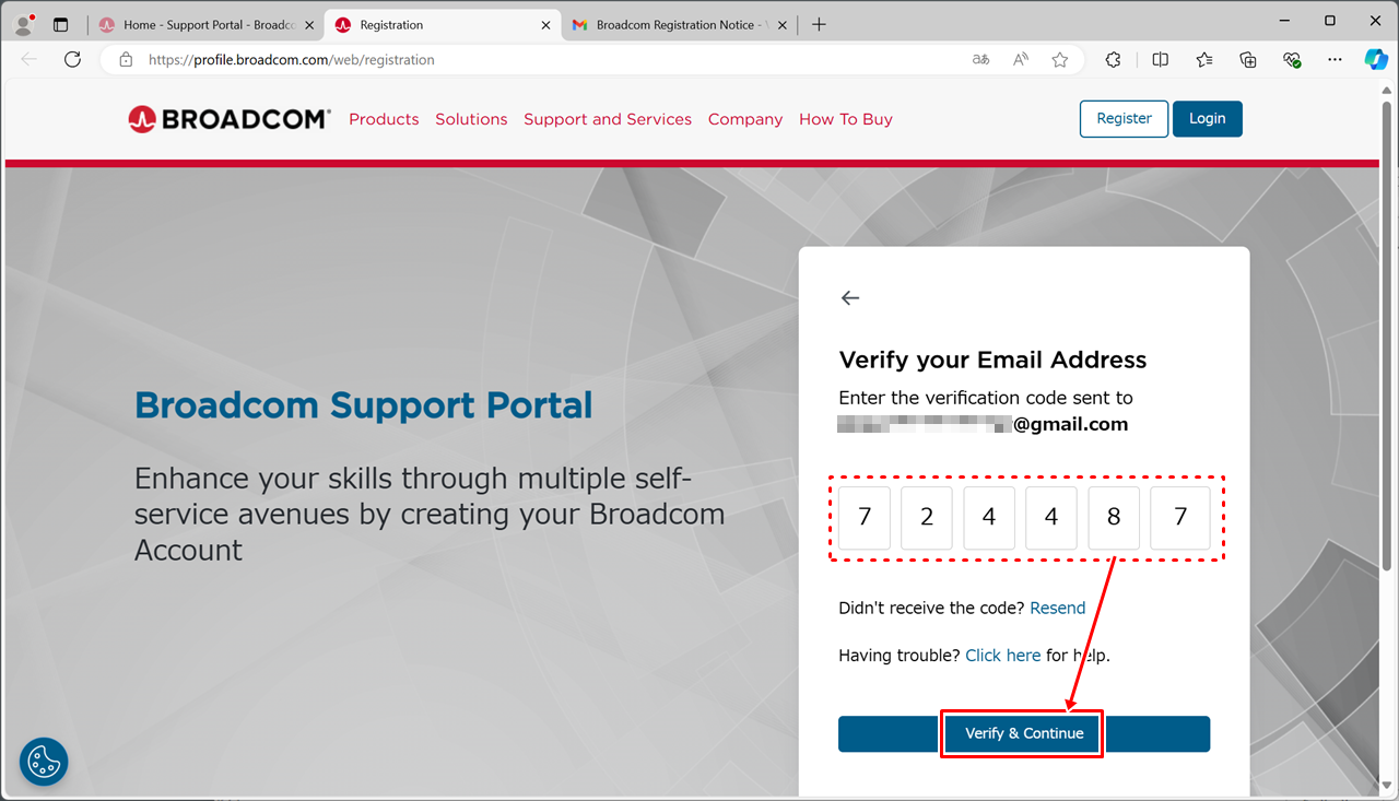 認証コードを入力